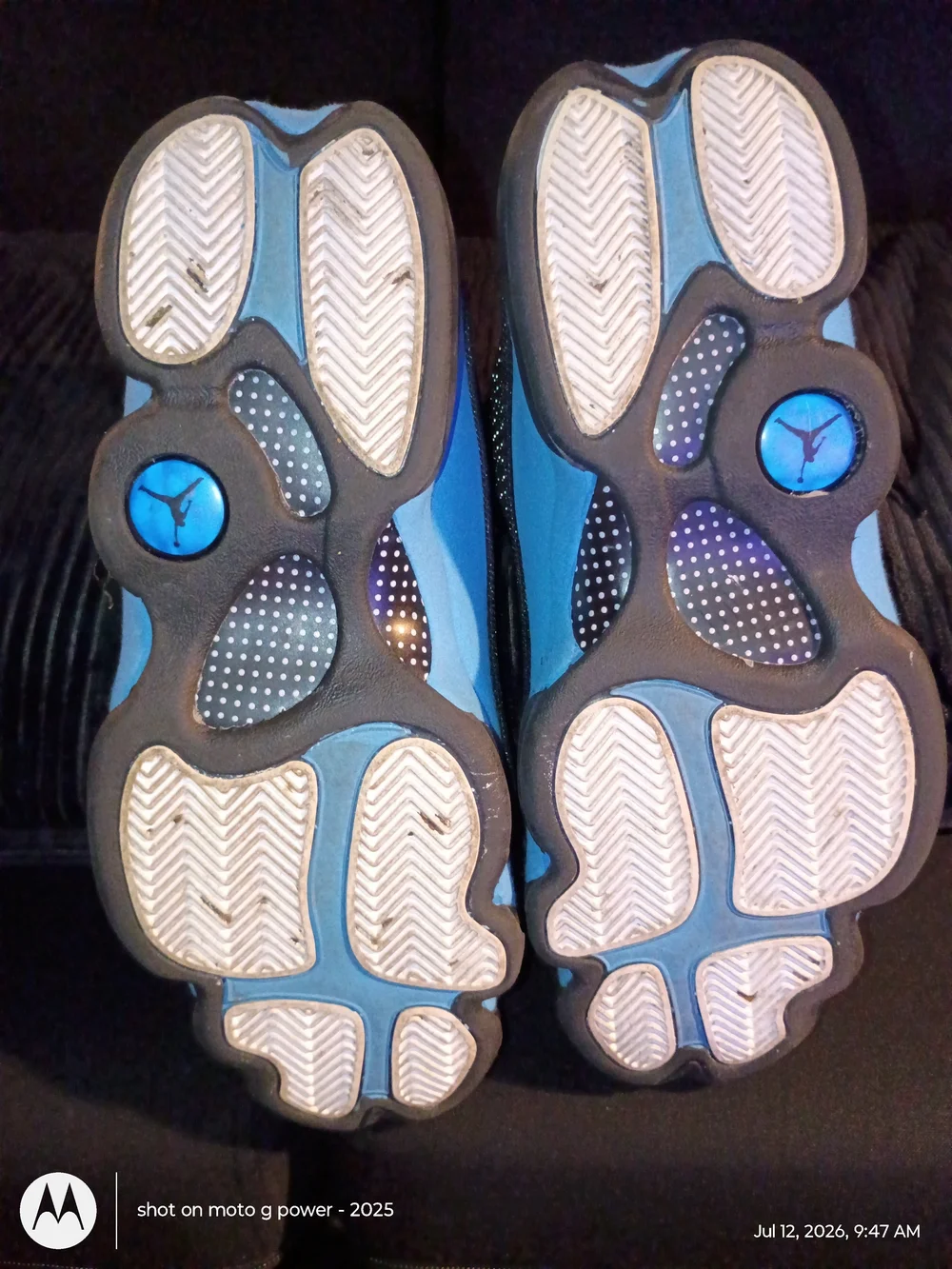 Jordan 13s Black Sneakers with Teal Jumpman Accents